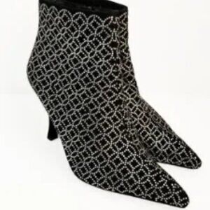 Jeffery Campbell Women's Black Bling Ankle Boots 8